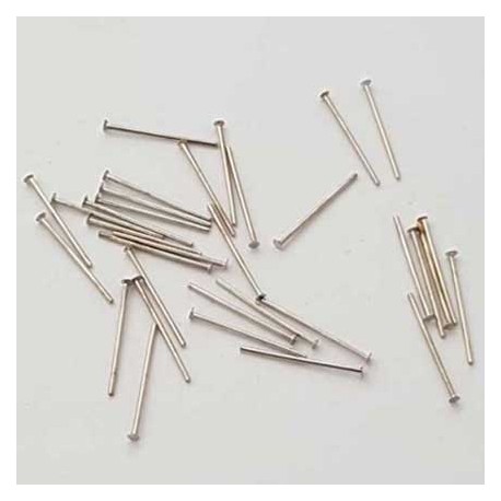 Tige / clou à tête plate argent Vieilli x 10 pièces