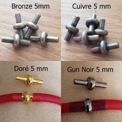 Fermoir pour cordon Pvc Creux 5 mm