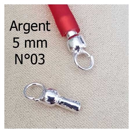 Fermoir pour cordon Pvc Creux 5 mm