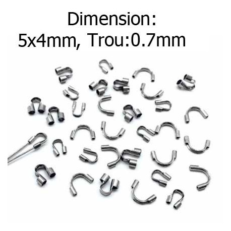 Fermoir Forme Arc en 316 Acier Inoxydable Argent ou Doré