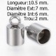 Embout Pour Cordon 6 mm Acier Inoxydable
