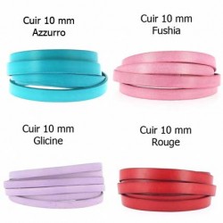 Cuir Plat Veau de 10 mm Lisse par 20 cm