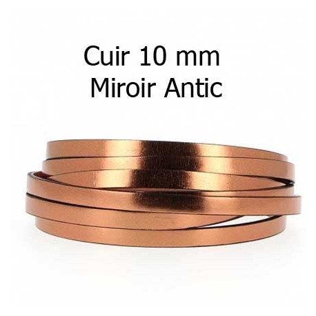 Cuir Miroir Métal de 10 mm par 20 cm