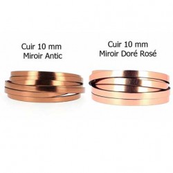 Cuir Miroir Métal de 10 mm par 20 cm