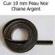 Cuir Plat Veau Sable de 10 mm Lisse par 20 cm