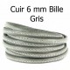 Cuir Bille 06 mm avec chaînette bille nickel free par 20 cm
