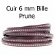 Cuir Bille 06 mm avec chaînette bille nickel free par 20 cm