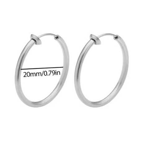 Support Boucle d'oreille Créole Huggie Non Percé Acier Inoxydable