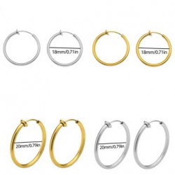 Support Boucle d'oreille Créole Huggie Non Percé Acier Inoxydable