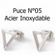 Supports Boucles d'oreilles puce acier inoxydable N°05 ou N°06