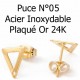 Supports Boucles d'oreilles puce acier inoxydable N°05 ou N°06