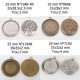 Supports cabochons de 25 mm argent, pendentifs cabochons 