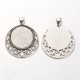 2 supports cabochons de 25mm argent, pendentifs cabochons