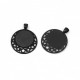 2 supports cabochons de 25mm argent, pendentifs cabochons