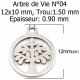 Breloque arbre de vie 12 x 10 mm N°03 Acier Inoxydable
