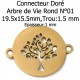 Connecteur Pendentif breloque Arbre De Vie en acier inoxydable