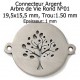 Connecteur Pendentif breloque Arbre De Vie en acier inoxydable