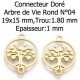 Connecteur Pendentif breloque Arbre De Vie en acier inoxydable