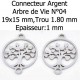 Connecteur Pendentif breloque Arbre De Vie en acier inoxydable