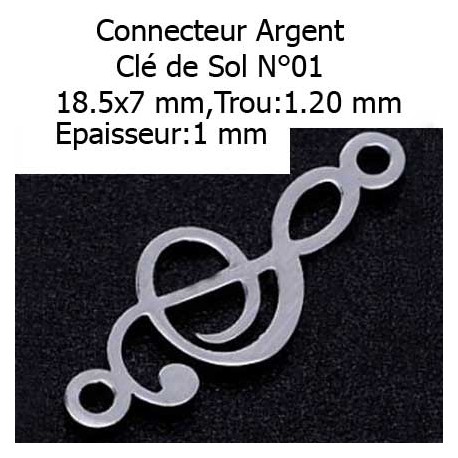 Connecteur breloque en acier inoxydable