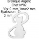 Breloque Chat acier Inoxydable
