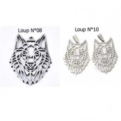 Breloque Loup Acier Inoxydable