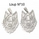 Breloque Loup Acier Inoxydable