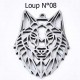 Breloque Loup Acier Inoxydable