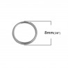 10 Anneaux de jonction double 08 mm Inoxydable