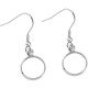 Supports cabochons boucle d'oreille 25 mm N°06 Argent