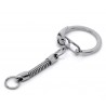 Porte clés argenté en métal 6 cm