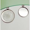 Support cabochon 18 mm Acier Inoxydable N°05 Anneau Fermé