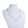 Collier N°04-02 en acier inoxydable maille Jaseron de 51 cm