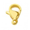 Fermoir Acier Inoxydable Mousqueton 12 x 6 mm Doré