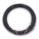10 colliers tour de cou fil câblé rigide noir fermoir aimanté N°03