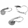 Support acier inoxydable boucle d'oreille 08 mm n°08