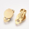Support Boucle d'oreille Clips Plateau Acier Inoxydable Doré N°01