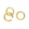 10 anneaux de jonction 4 mm ouverts plaqué or 18k