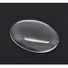Cabochon Ovale 08 x 10 mm en verre loupe transparent N°15 par 2 pièces