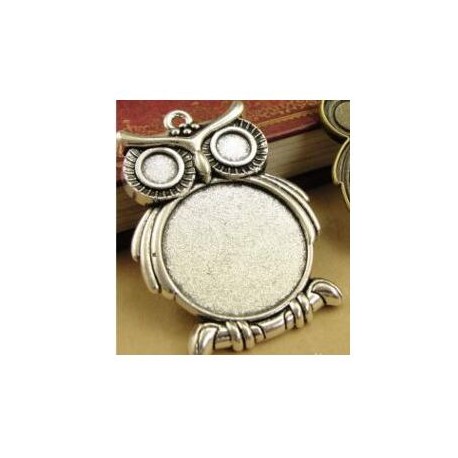 10 supports cabochons de 25mm argent, pendentifs cabochons