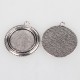 2 supports cabochons de 25 mm argent, pendentifs cabochons 19AS
