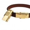 Fermoir clip griffe pour cuir 10 mm de large Doré