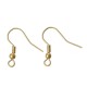 Support boucle d'oreille n°24 hameçon plaqué or 18 k x 2 paires