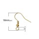 Support boucle d'oreille n°24 hameçon plaqué or 18 k x 2 paires