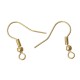 Support boucle d'oreille n°24 hameçon plaqué or 18 k x 2 paires