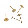 Support boucles d'oreille puces 6 mm plaqué or 14k n°01