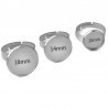 1 support cabochon bague de 10 mm Argent N°04