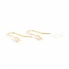 Support boucle d'oreille N°35 Hameçon plaqué Or 18K et Strass