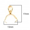 Bélière à pincer en Acier Inoxydable 3.7 x 17 mm Doré