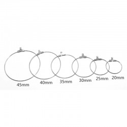 Support Boucle d'oreille Créole en Acier Inoxydable N°02